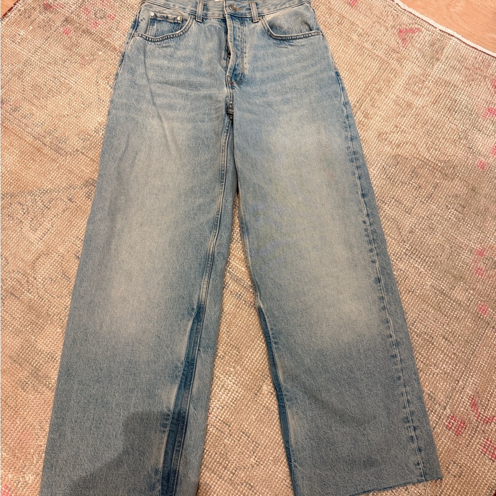 Anine Bing Light Wash Wide-Leg Jeans
